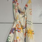 Peppermayo  AT LAST SUNRISE LINEN WRAP MINI HALTER DRESS 0 WHITE Photo 4