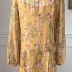 NWOT Finer Boutique Brand Prairie Floral Voile 2pc Shift Dress $125 M Yellow Size M Photo 1