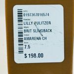 Lilly Pulitzer NEW  Purple Satin Slingback Flat with Rhinestone Bow size 7.5 Photo 12