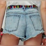 Free People  Eliot Baja Embroidered Belt Cheeky Cut-offs Denim Shorts A166 Photo 9