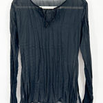 Anchor Blue Womens Y2K Vintage Dark Witchy Sheer Whimsigoth Top Size M Black Photo 0