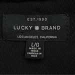 Lucky Brand Black Brushed Fleece Pullover with Metallic Florals Size Large Photo 7