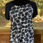 J.Crew Women's Blue Floral Cap Sleeve Top Size S Photo 0