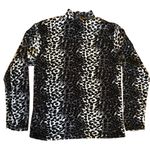 Silver Cheetah Velvet Sweater Photo 2