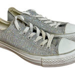 Converse  All-Star Chuck Taylor Silver Glitter Low Sneakers shoes Size 7 Metallic Photo 0