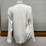 Karen Kane  White New Wave Shine Bright Rhinestone Embellished Blouse Photo 5