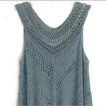 Free People Rhiannon Open Knit Crochet Sleeveless Sweater Tunic Top Linen Small Photo 6