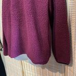 PINK - Victoria's Secret  Burgundy Half Zip Fleece Sweatshirt Pullover Jacket Large Photo 7