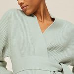 Marissa Webb Mint Green Blue Wool Ribbed Knit Cardigan Wrap Sweater Size Small Photo 4