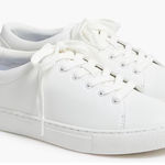 J.Crew Factory Road Trip Lace Up Sneakers White BC186 Women Size 6 Photo 0