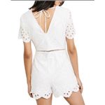 Abercrombie & Fitch Abercrombie And Fitch V-Neck Short Sleeve White Eyelet Romper XL Photo 2