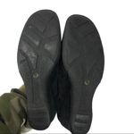 Aquatalia Greenish black Suede Leather Studded Wedge Loafers 8.5 Western Photo 6