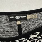 Karl Lagerfeld  A-Line Fit & Flare Sweater Dress Black/White, Sz: M (b34) Photo 4