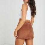 Garage •  low rise corduroy belted mini skirt brown xsmall Photo 2