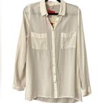 Skies Are Blue  white button down blouse NWT Photo 0