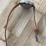 WY Modern Ladies Watch Large Round White Dial Genuine Leather Strap Photo 4