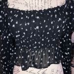 H&M π4 for $20 Off the Shoulder See Through Crop Top, Large Photo 1