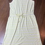 C&C California  Women’s Size L Barbara Beachy Dolman Sleeve Stripped Yellow Dress Photo 0