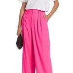 Alice + Olivia  pink Pompey pleated front high waisted wide leg trousers pants 6 Photo 0