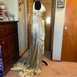 NWOT light green satin sleeveless Mother of the Bride dress wrap around size 14 Photo 1