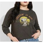 Torrid Vinylicons Peanuts Snoopy Mummy Halloween Graphic Sweatshirt Size 2 Gray Photo 0