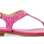 Michael Kors  MK Plate Women's Faux Leather Slingback Thong Sandals NWT Photo 0