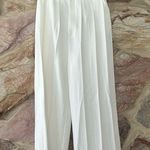 Commense Pleated High Waist Wide Leg Pants size M White Size M Photo 2