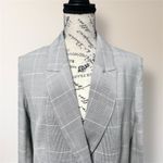 Sanctuary Gray Plaid Double Breasted Blazer Tailored Work Office Jacket Small Photo 3