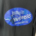 Fruit of the Loom Jazzing Up Your Business T Shirt Vintage 90s Black Large L Graphic Tee Solid Photo 5