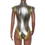 Alien Space Babe Futuristic Festival Halloween Cosplay Bodysuit & Tights Costume Size L Photo 8