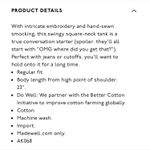 Madewell Embroidered Smocked Tank Top Photo 4