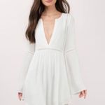 Tobi White Plunge Vneck Neckline Dress Photo 0