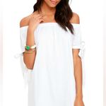 Lulus Al Fresco Evenings Ivory Off the Shoulder Mini Dress Womens Size Medium Photo 1