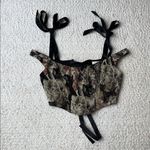 Tic Toc  Kitty Cat Vintage Tapestry Corset Top Large Photo 2