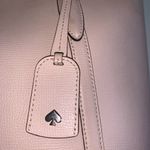 Kate Spade NY Cara Light Beige Tan Zip Top Large Tote Leather Carryall Bag Charm Photo 4