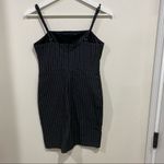 Forever 21  Y2K Pinstripe Bodycon Mini Dress – Small – Adjustable Straps Photo 2