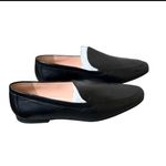 J.Crew  Women’s Cecile Smoking Slippers Black Leather Size 9.5 Quiet Luxury Photo 1