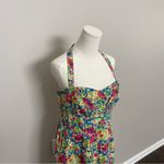 Anthropologie  Girl From Savoy Dress Halter Strapless Floral Garden Party Retro Photo 2