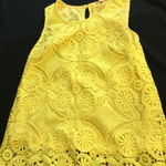 Skies Are Blue Yellow Lace Sleeveless Top - Women's XS Photo 0