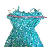 Lilly Pulitzer Kalen Lagoon Blue Green Hey Sailor Flounce Ruffle Faux Wrap Dress Photo 4
