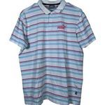 Puma  Tennis Golf Polo Stripe Shirt Size Large EUC #DS-1631 Photo 0