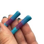 Peloton Women’s Size M Activewear Sweat Shorts Bright Turquoise Blue High Rise Photo 4