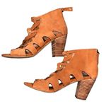 Zodiac Cognac Suede Camila Women’s Cut Out Open Toe Booties Photo 3