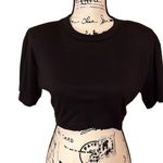 Vintage Prezzia Loose Fitting Crop Top Size medium Black Photo 0