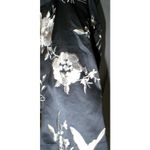 Natori NWT New Designer  Wrap Robe Womens S Silky Satin Flowers White Black Short Photo 8