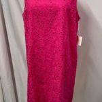 Sigrid Olsen Sigrid Olson Pink Floral Eyelet Dress Sleeveless 100% Cotton Womens L New Spring Photo 1