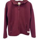 The North Face Womens Full Zip Hoodie Jacket Burgundy Knit M Athletic Outdoor Photo 0