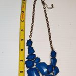 EXPRESS Chunky Blue Necklace 16" Silver Tone Photo 8