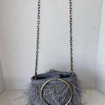 Anthropologie Ostrich Betty Feathered Ring Handle Shoulder/Crossbody Clutch Bag Photo 3