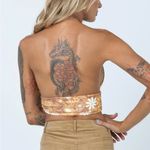 Princess Polly RETRO FLORAL HALTER TOP ORANGE Photo 6